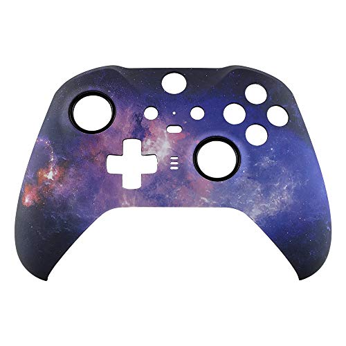 Extremerate Nebula Galaxy Patterned Faceplate Cover, Soft Touch Front Housing Shell Case Replacement Kit For Xbox One Elite Series 2, Xbox Elite 2 Core Controller Model 1797 - Accent Rings Included #TOP2