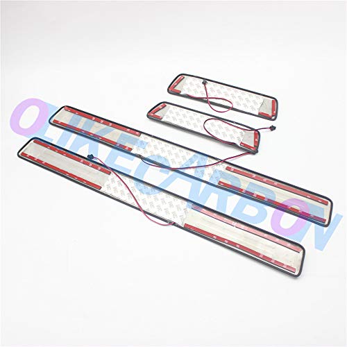 Olike For Nissan Tiida 2004-2011 Car Led Door Sill Scuff Plate Entry Guard Door Sill Protector Trim #TOP6