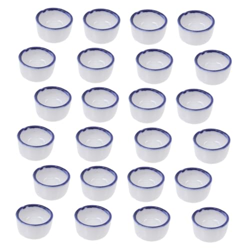 LOORGVEL 24個 ミニセラミックボウル 小型爬虫類用水飲み容器 スパイダー サソリ適合 滑り止め設計 水入れ な幼体用爬虫類水盆