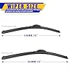 26" 20" Front Windshield Wiper blades Replacement for Toyota Camry 2018-2023,Highlander 2008-2019,Lexus GX460 2011-2021,Premium All-Season Replacement Automotive Windshield Wipers