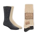 Wonky Line 100% Wool Socks for Men and Women – Thick, Thermal, Virgin Wool, Warm, Breathable Home Socks, Winter Socks (UK, Numeric, 9, 11, Regular, Regular, Dark Grey-Natural)
