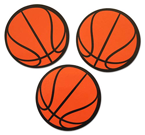 Set de 12 imanes decorativos baloncesto naranja miniatura 4