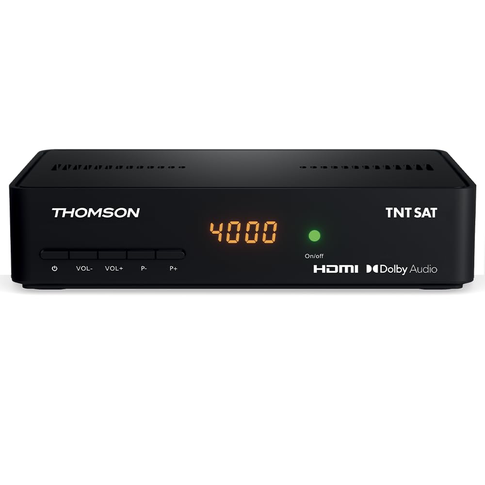 Thomson THS808 TNTSAT Terminal HD|TNT Gratuite par Satellite Astra|Carte TNTSAT valable 4 Ans|Fonction Enregistreur TV|HDMI|Spdif coaxial|Compatible 12 Volts idéal caravaning et mobilité