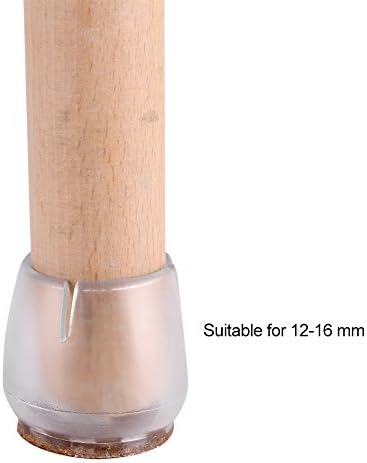 Miniatura 3 de 16 piezas de PVC transparente para silla de mesa, patas de muebles, antideslizantes, protectores de suelo (0.472-0.630 in)
