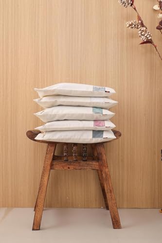 Image of RNTR Cotton Saree Bags /Covers For Storage Set Of - 6 Big Size Single (16 X 14 Inches) With Zip Closure For Clothes Bags And Wardrobe Organizer With Transparent Mesh Window, Beige