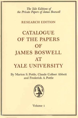 Catalogue of the Papers of James Boswell at Yale U