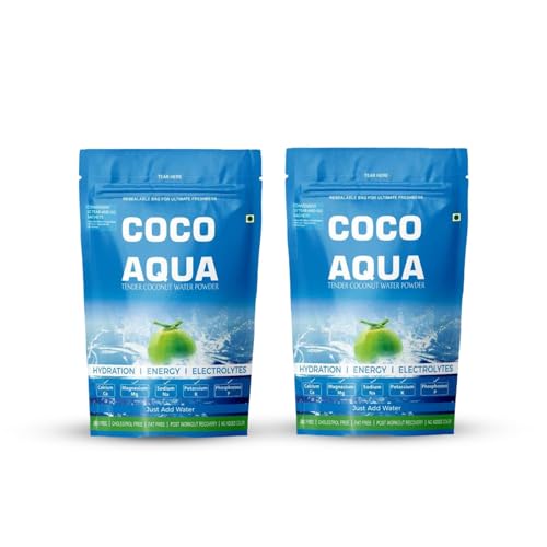 Image of COCO AQUA Tender Coconut Water Powder Instant Mix Combo Pack (20 sachets)