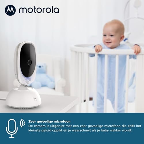 Motorola Nursery VM75 Babybewakingscamera - Babyfoon met 5 inch ouderunit - Babycamera met nachtzicht, digitale zoom, tweerichtingscommunicatie en slaapliedjes - Afbeelding 4