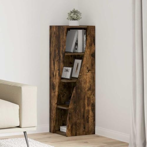 Armario de esquina de madera contrachapada con diseño vertical compacto 2