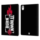 Head Case Designs Offizielle WWE Burn It Down Seth Rollins Leder-Wallet-Hülle Kompatibel mit Apple iPad Air 11 2020/2022/2024/2025