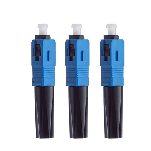 Connecteur de fibre optique SC monomode FTTH de 55mm pour câbles réseaux en lot de 100 pièces