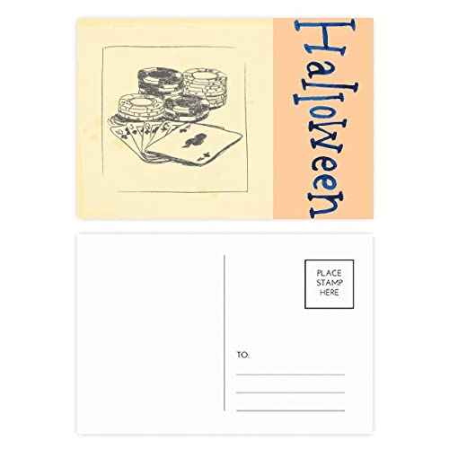 Cartes postales d'Halloween lot de 20 pour éviter les invitations banales jeton noir