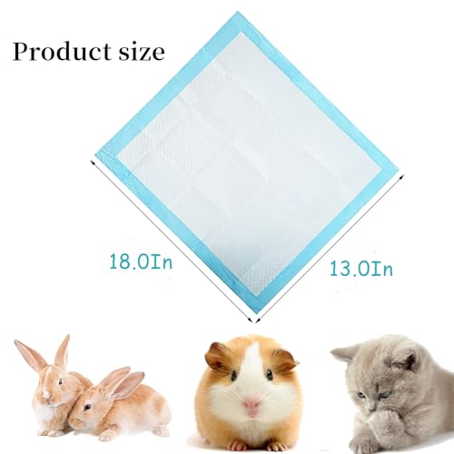 Disposable Pee Pads for Rabbits,100PCS Small Animal Potty Training Pads Guinea Pig Cage Liners Leak-Proof Super Absorbent with Quick-Dry Surface Puppy Pad for Kitten Hedgehog Hamster Chinchilla Disposable Pee Pads for Rabbits,100PCS Small Animal Potty Training Pads Guinea Pig Cage Liners Leak-Proof Super Absorbent with Quick-Dry Surface Puppy Pad for Kitten Hedgehog Hamster Chinchilla