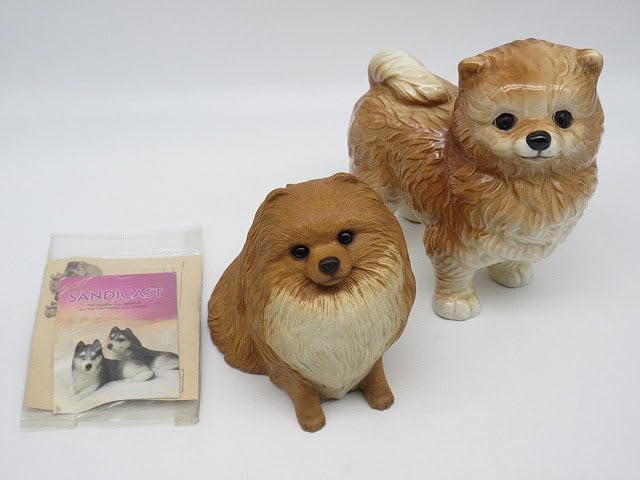 SANDICAST ポメラニアン Pomeranian 置物 フィギュア ミニ Amazon.co.jp: sr1076 ポメラニアン 置物 2点セット 品含む
