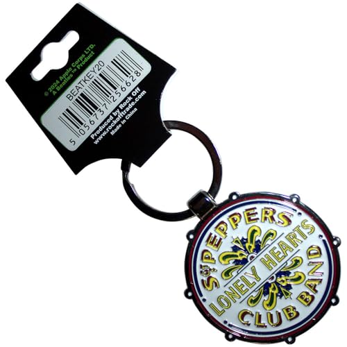 Rock Off officially licensed products The Beatles Drop T Sgt Pepper Drum Double-Sided Keychain One Size