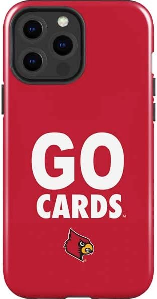 Skinit Impact Phone Case Compatible with iPhone 13 Pro Max - Officially Licensed University of Louisville Red Background Design