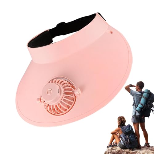 yakermur Ventilador accionado por energía solar, con ventilador, para exteriores, con ventilador, rayos UV, ligero para camping y playa, Rosa.