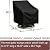ANANMEI Outdoor Swivel Lounge Chair Cover 2 Pack, (37.5 L x 39.25 W x 38.5 H inches) 100%Waterproof Heavy Duty Outdoor Chair Covers, Patio Furniture Cover for Swivel Patio Lounge Chair(Black)