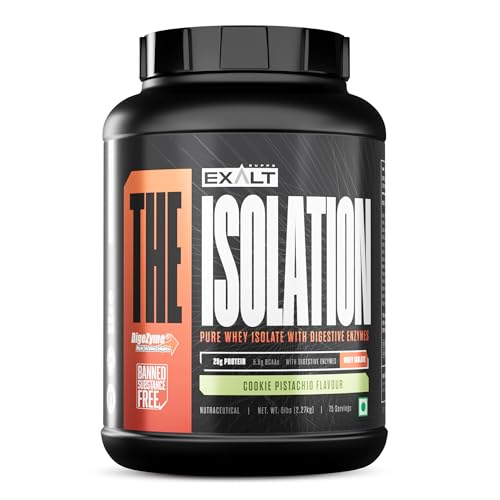 Image of The Isolation Pure Whey Isolate With Digestive Enzymes | 25g Protein | 5.6g BCAAs | 150mg Digestive Enzyme | Zero Added Sugar | Whey Isolate (2.27 Kg, Cookies Pista)
