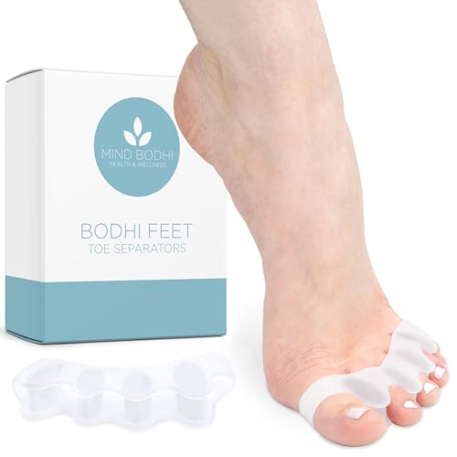 Mind Bodhi Toe Separators to Correct Bunions and Restore Toes to Their Original Shape (Bunion Corrector Toe Spacers Toe Straightener Toe Stretcher Big Toe Correctors) Universal Size (White)