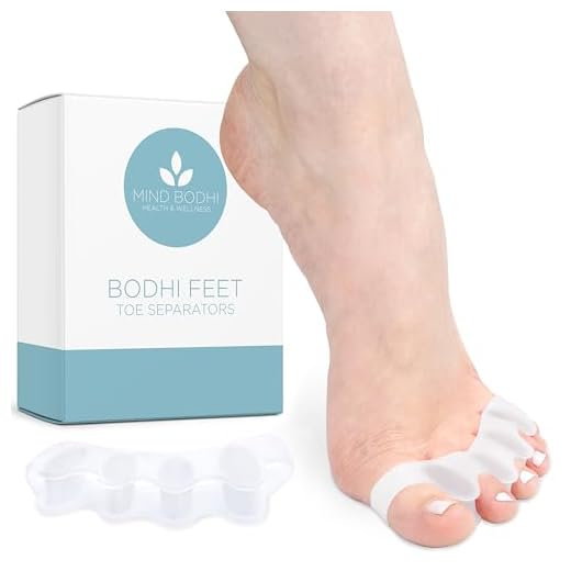 Mind Bodhi Toe Separators to Correct Bunions and Restore Toes to Their Original Shape (Bunion Corrector Toe Spacers Toe Straightener Toe Stretcher Big Toe Correctors) Universal Size (White)