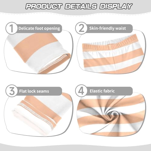 DOMIKING Peach Orange Girl's Leggings Pants Kids' Yoga Pants Stretchy Active Legging 4 Years3