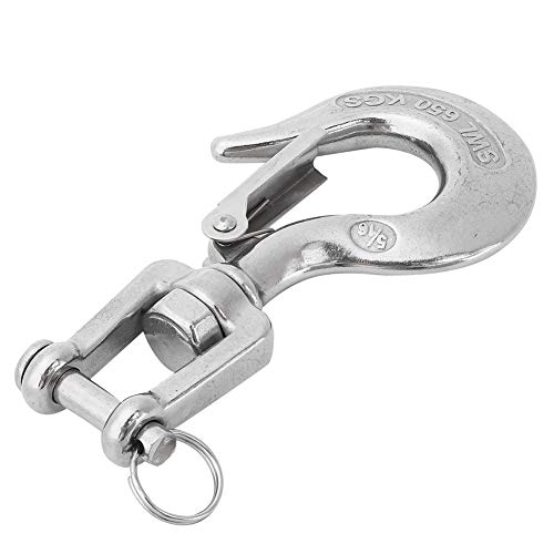 Lightweight High Hardness Durable Wear-Resistant Hook With Latch, Jaw Hook, for Boat Kayak(5/16″)’