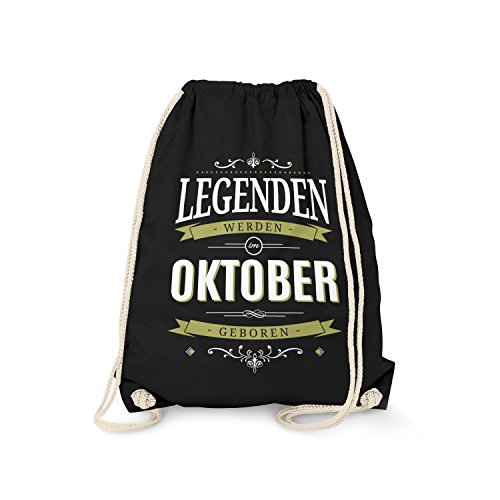 Fashionalarm Turnbeutel - Legenden Werden im octubre nacido - Fun mochila con coolem Spruch como cumpleaños regalo idea para señores