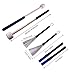 TUOREN Large Drum Sticks Bag with 6 Pair Drum Stick and Mallet Set Nylon Drum Sticks, Bamboo Jazz Drum sticks, Retractable Drum Wire Brushes, Bass Drum Mallet for Jazz Folk Rock Band Drummers
