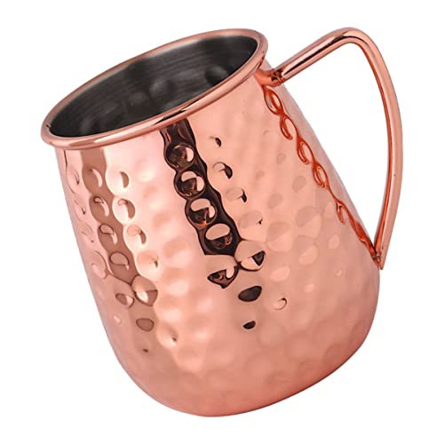 OFFSCH Mule Mug Stainless Steel Drinking Cup Hammered Finish Cocktail Wine Cup for Cold Beverages for Pub Parties Home Use Capacity