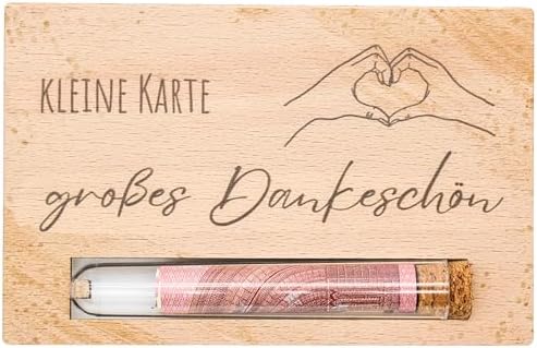 Geldgeschenk Dankeskarte Geschenkkarte Aus Holz Kleines Dankeschön