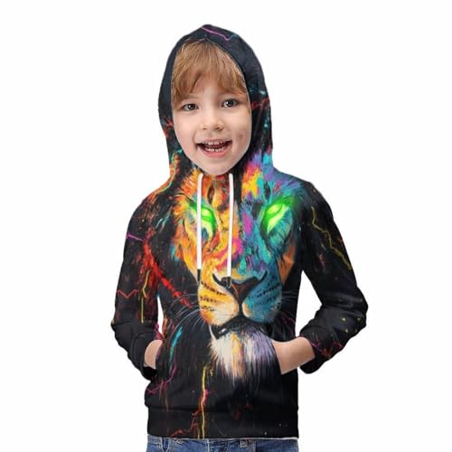 Pulls à capuche enfants avec impression 3D paon ultra résistante