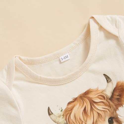 FIOMVA Western Baby Girl Clothes Newborn Cowgirl Boots Bow Bodysuit Infant Cute Romper Toddler Summer Top T Shirt Clothes4