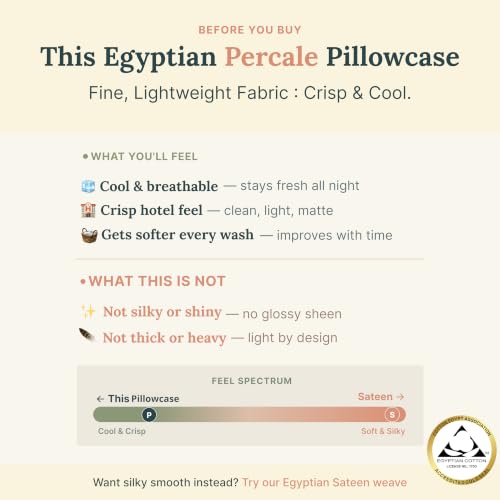 California Design Den 100% Egyptian Cotton 2-Pack Queen Size Pillow Cases - image 2