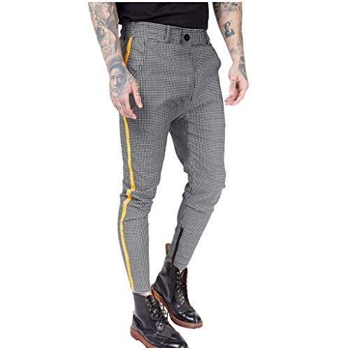 Preisvergleich Produktbild Männer Freizeithose Kariert Hosen Jogginghose Bekleidung Lange Hose Festlich Streetwear Mode Hosen Herren Trainingshose Sweatpants Sportshose Stripe Pants Stoffhose S 2XL