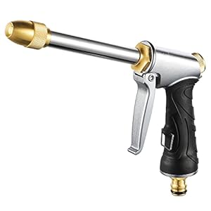 Fippy Metalen tuinslang spuitpistool lange steel slang pijp spuitpistool hoge druk tuin sproeier mondstuk voor auto wassen, planten water geven, huisdieren douche