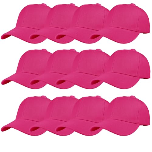 Image of TZ Promise 12 Pack Wholesale Unisex Plain Solid Color Adjustable Baseball Caps Hats