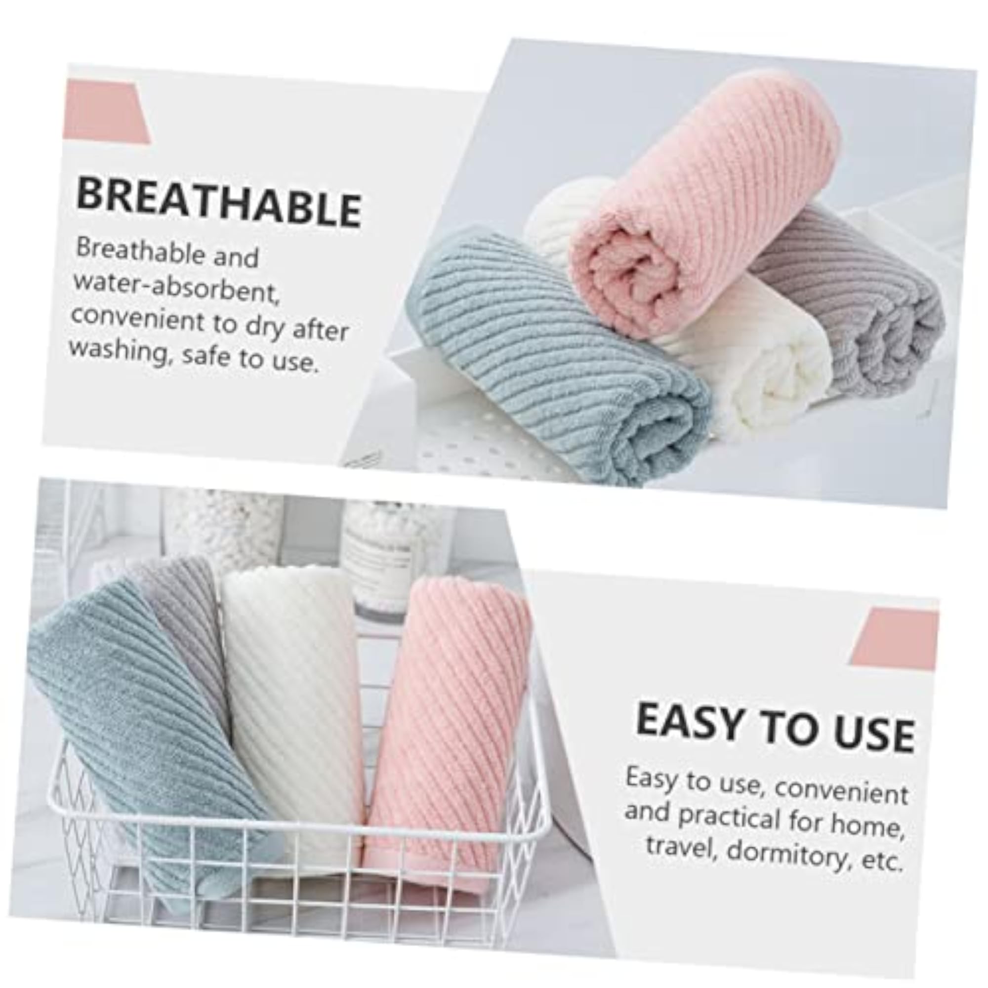 4Pcs Pure Cotton Face Towels Set