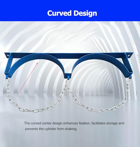 Soporte Mural para Cilindros con Cadena de protección, Base Robusta para Tanques de oxígeno, solución de Almacenamiento Segura.