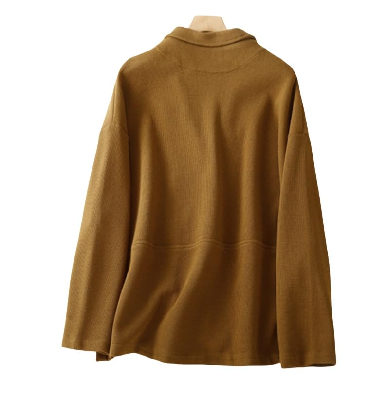 Blazer Für Damen,Waffel-Blazer Anzug Langarm Folk-Custom Cardigan Kerbkragen Frühling Herbst Arbeit Lässig Blazer Anzüge Jacke Für Damen Leichte Anzugjacke