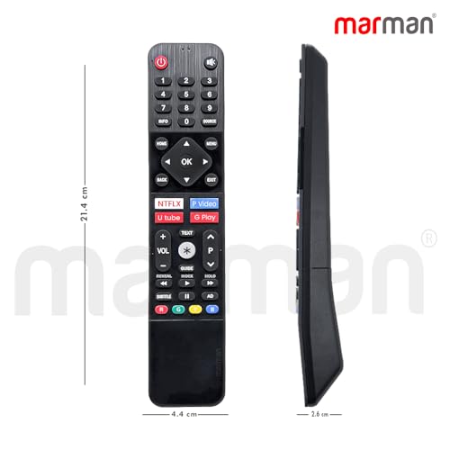 Image of marman Compatible with Sanyo Smart Tv Remote Control Original Applicable for 4K OLED Full HD QLED UHD TV Without Google Assistant & Bluetooth Connection - No Pairing Required