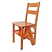 BOCbco Tabourets D'Échelle En Bois Tabourets D'Échelle de Bibliothèque À 3Ux Chaises de Bureau de Cuisine Pliantes Multifonctionnelles En Bois de Pin