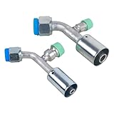 Wisepick Air Conditioner Fitting Set #6 and #10 Female Oring Beadlock 45° Degree with R134a high and low...