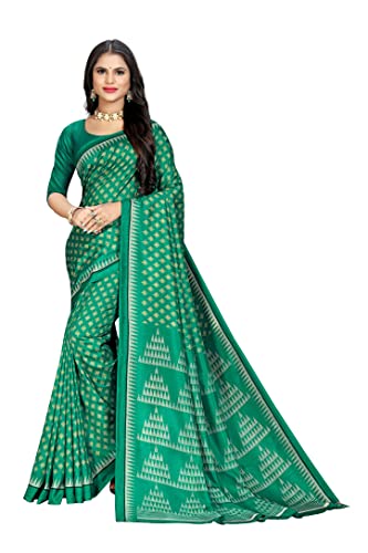 Image of Vimla Women's Kanjivaram Silk Uniform Saree and Unstitched Blouse Piece | Office School Uniform Saree For Women | Sari for Women