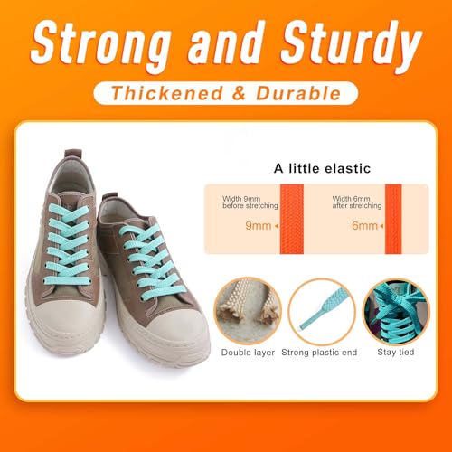 Image of VSUDO Flat Sneaker Shoe Lace, Flat Shoe String for Sneaker, Athletic Shoelace