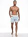 COOFANDY Mens Swim Trunks Shorts Fashion Summer Short Swimwear Square Leg Bathing Suit with Pocket Blue Stripe M