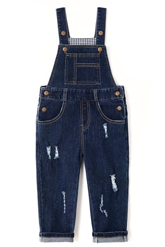 KIDSCOOL SPACE - KIDSCOOL SPACE Bébé & Petits Garçons/Filles Salopette Denim Bleu,Salopette Jean,Bleu,4-5 Ans