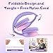 Voopwink USB Type C Kids Headphones, Wired Headphones for Kids with Microphone 85/94dB Volume Limit, Stereo Sound Portable Over Ear Headphones for School/Travel/Tablet/iPad, Violet Pink