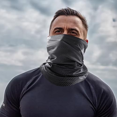 2Pcs Neck Gaiters for Men Elastic Breathable Sun Protection Loose Neck Gaiters for Men Summer Fashionable Accessories Mesh Face Mask for Summer3