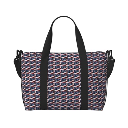 Sac de voyage imprimé drapeau américain mixte grand format pour weekend